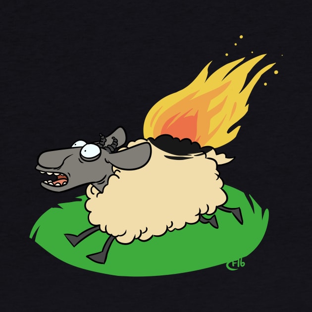 Flaming Sheep (White) by Crownflame